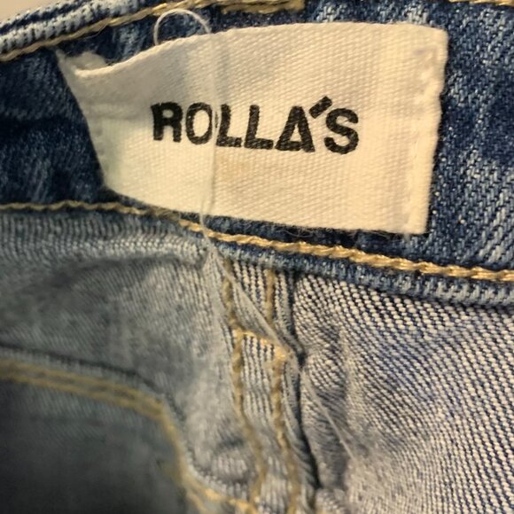 Rolla's Women's Original High Rise Straight Jeans Size 24 Blue Ankle Comfort - Picture 8 of 10